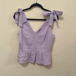 Lavender bow tank/ blouse